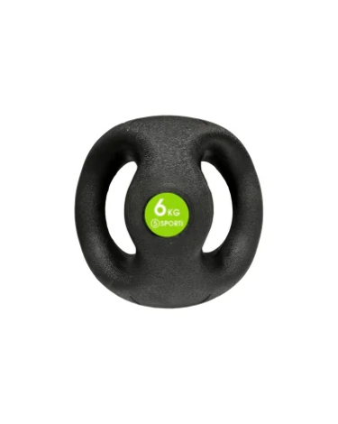 Balon medicinal de 6kg con asas para entrenamiento funcional