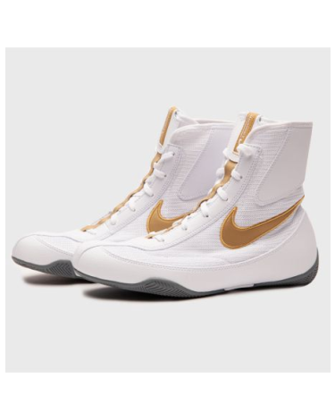 Botas de boxeo Nike Machomai blanco/dorado