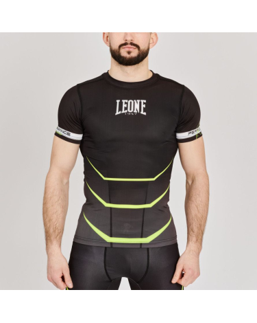 Camiseta Leone 1947 Técnica/ rashguard "Revo Fluo" negra AB927F