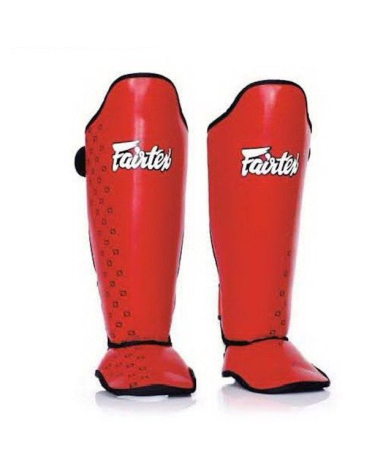 Espinilleras Fairtex para deportes de contacto SP5 rojo