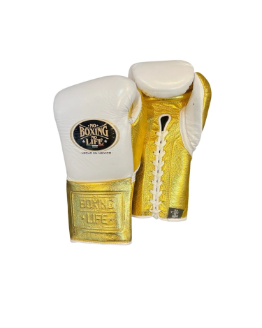 Guantes de Boxeo No Boxing No Life  Blanco/oro 16 oz