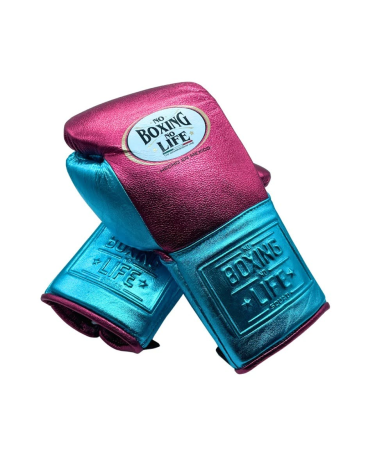 Guantes de Boxeo No Boxing No Life "pro fight" rosa fluor/turquesa 10 oz