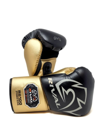 Guantes de Boxeo para Sparring Rival Boxing RS100 Negro/dorado