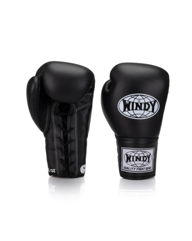 Guantes de boxeo Windy "Classic Lace up" BGL negro