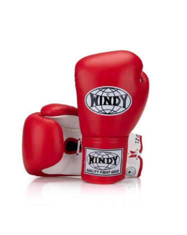 Guantes de boxeo Windy "Classic Lace up" BGL rojo