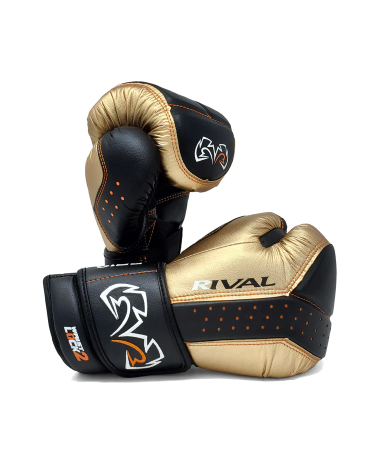 Guantes de saco Rival RB10 "Intellishock" Negro-dorado