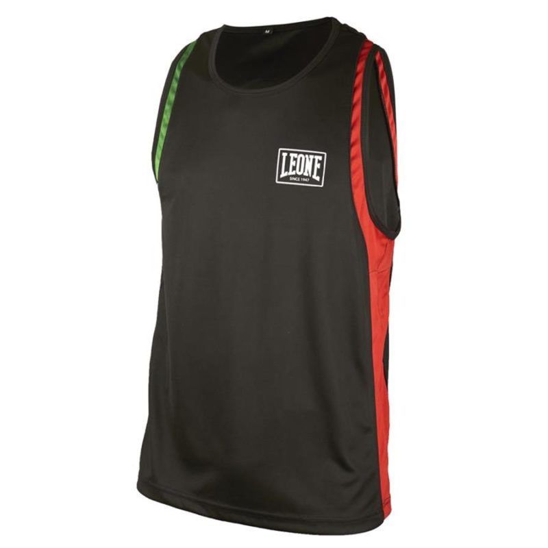 Camiseta de Boxeo Leone Color Negro/Italia AB721