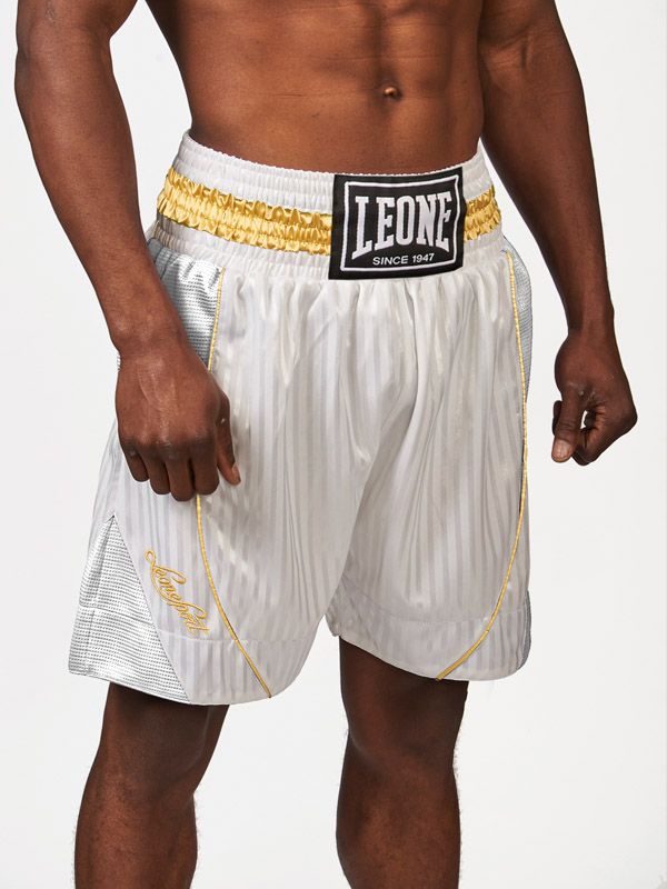 Pantalón de Boxeo Leone 1947 "Premium" Color Blanco AB240