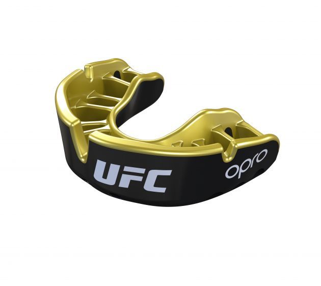 Protector Bucal Opro UFC nivel oro color negro/dorado