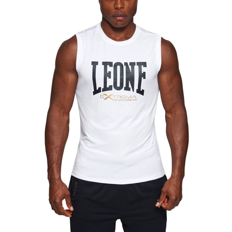 Camiseta sin mangas "Logo" Leone Color Blanco ABX103 5