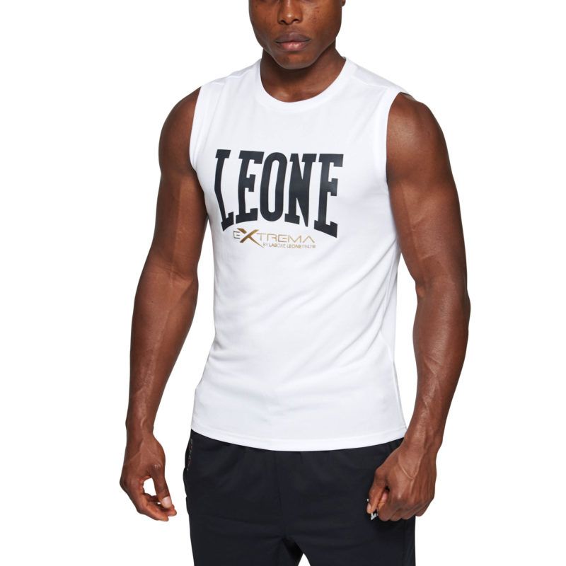 Camiseta sin mangas "Logo" Leone Color Blanco ABX103 2