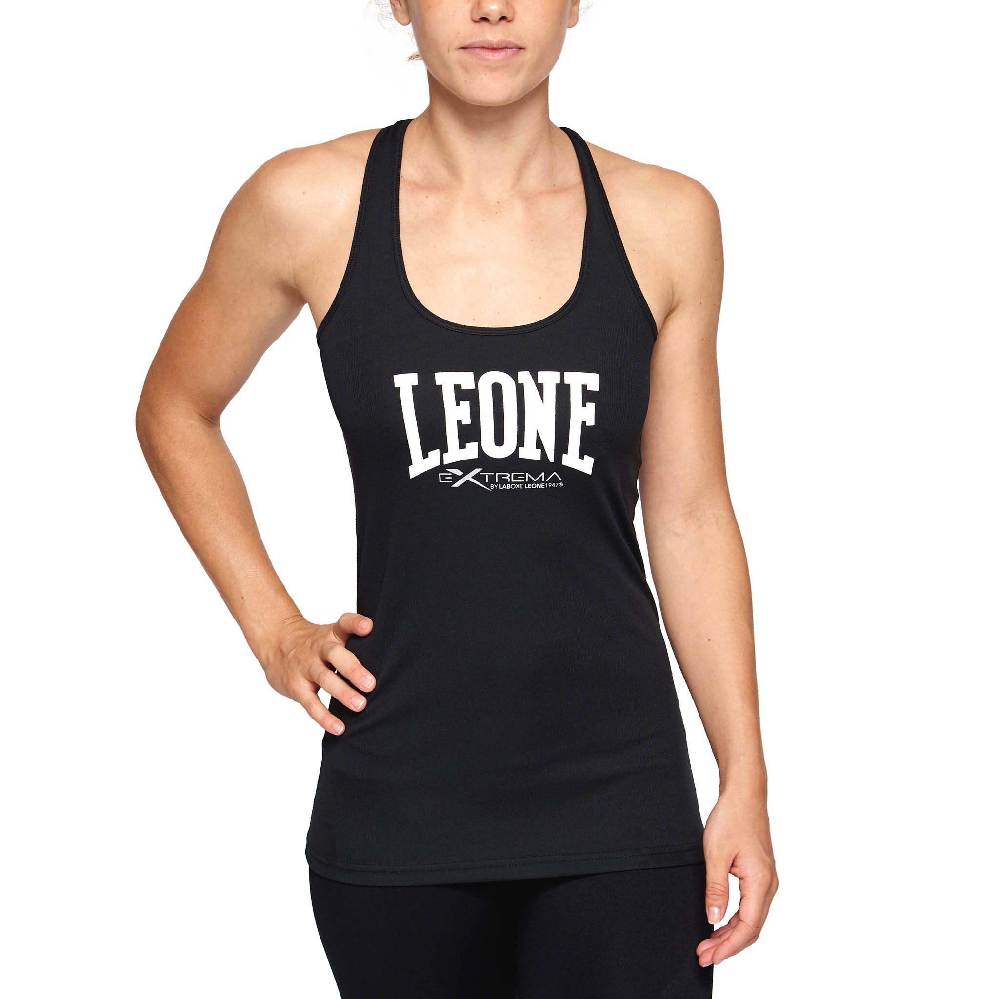 Camiseta de tirantes "Logo" color negro Leone ABX117