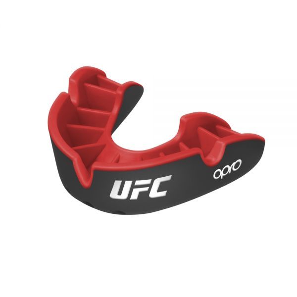 Protector Bucal Opro UFC nivel Plata color negro/rojo junior