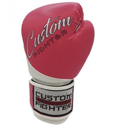 Guantes de Boxeo para mujer Custom Figher bicolor rosa 10 oz