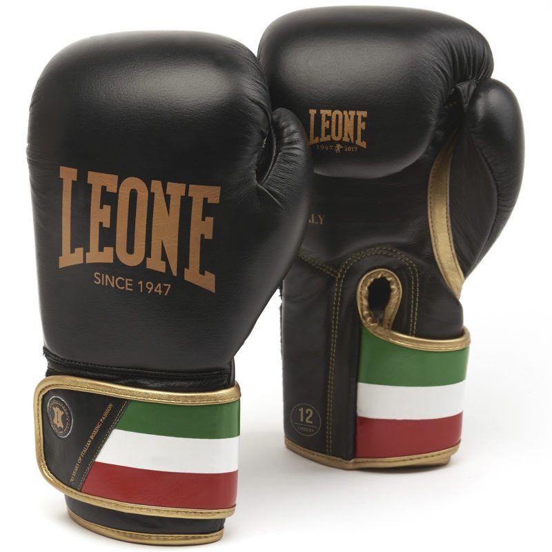 Guantes de Boxeo Leone 1947 "Italy 47" Color Negro GN039