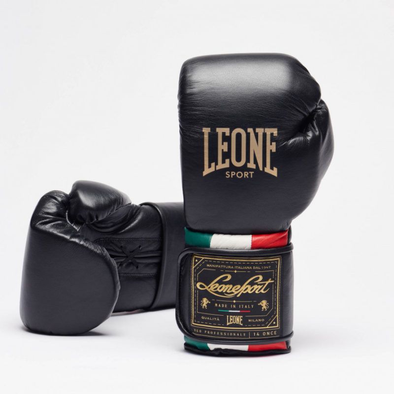 Guantes de boxeo Leone Sport "Orlando" Velcro color negro 6