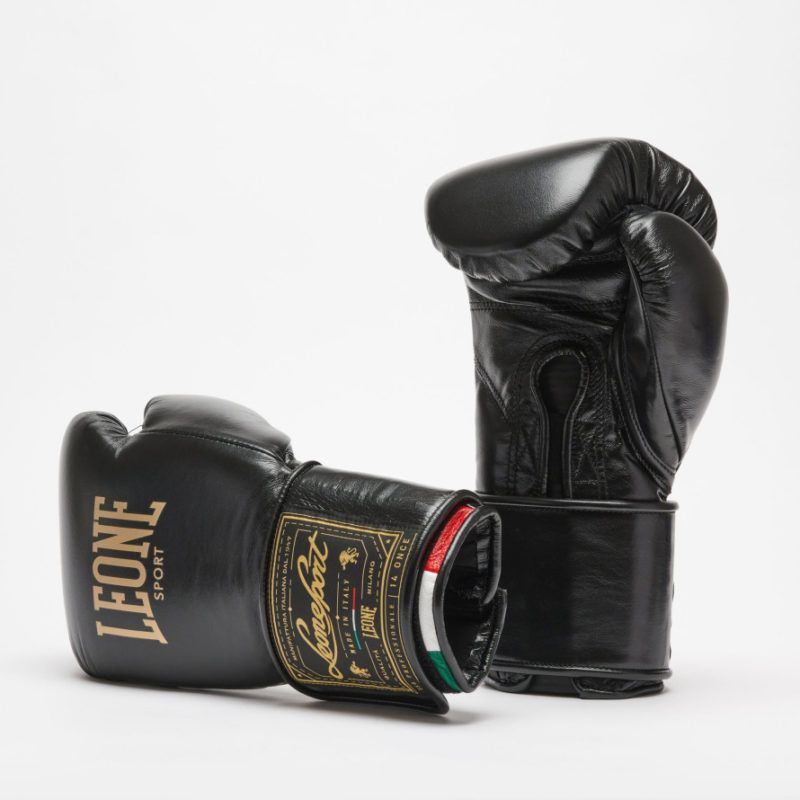 Guantes de boxeo Leone Sport "Orlando" Velcro color negro
