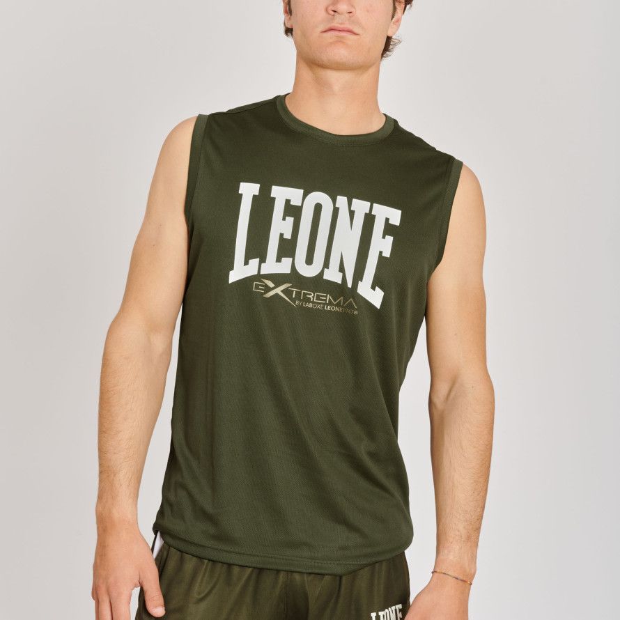 Camiseta sin mangas "Logo" Leone Color verde ABX103