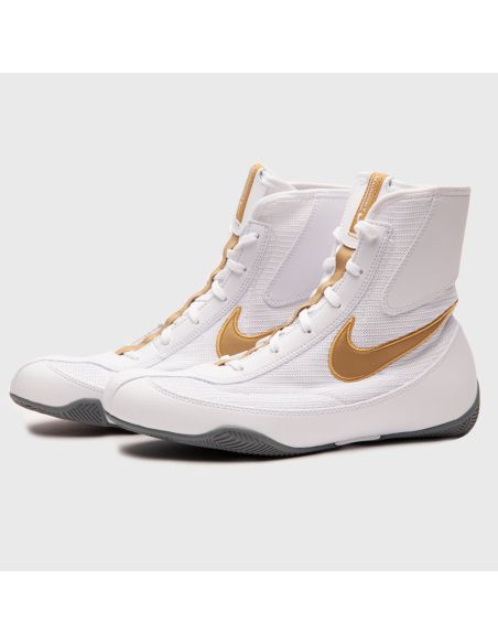 Botas de boxeo Nike Machomai blanco/dorado