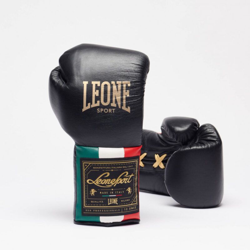 Guantes de boxeo Leone Sport "Orlando" Cuerdas color negro