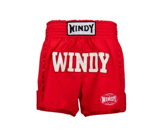 Fight shorts Kick & Thai Windy "Retro rojo"