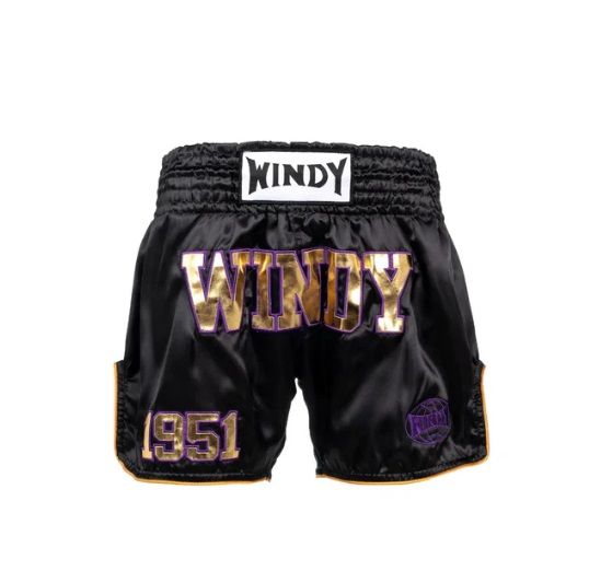 Fight shorts Kick & Thai Windy "Black 1951"